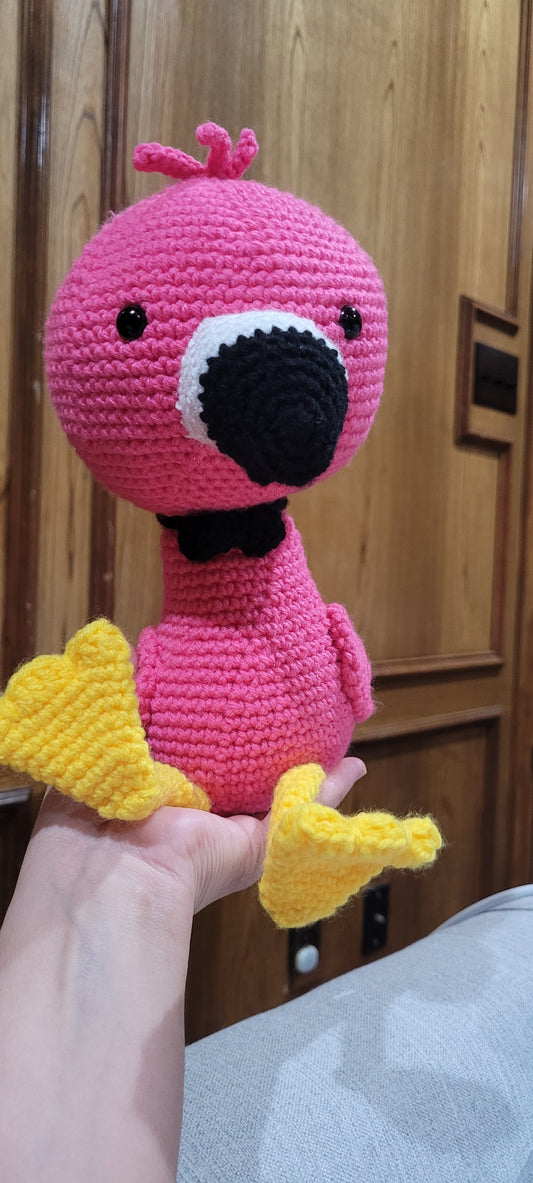 Crochet Flamingo Amigurumi Plushie
