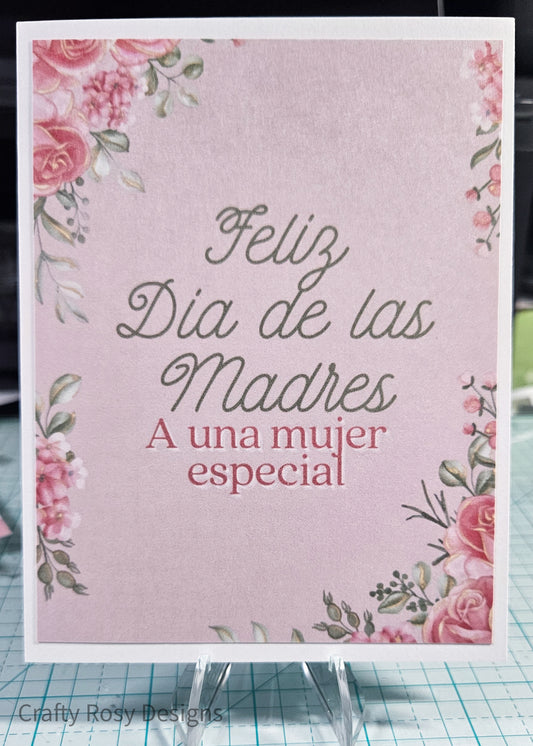 Dia De Las Madres Spanish Mother's Day Card - Handmade Card for Her