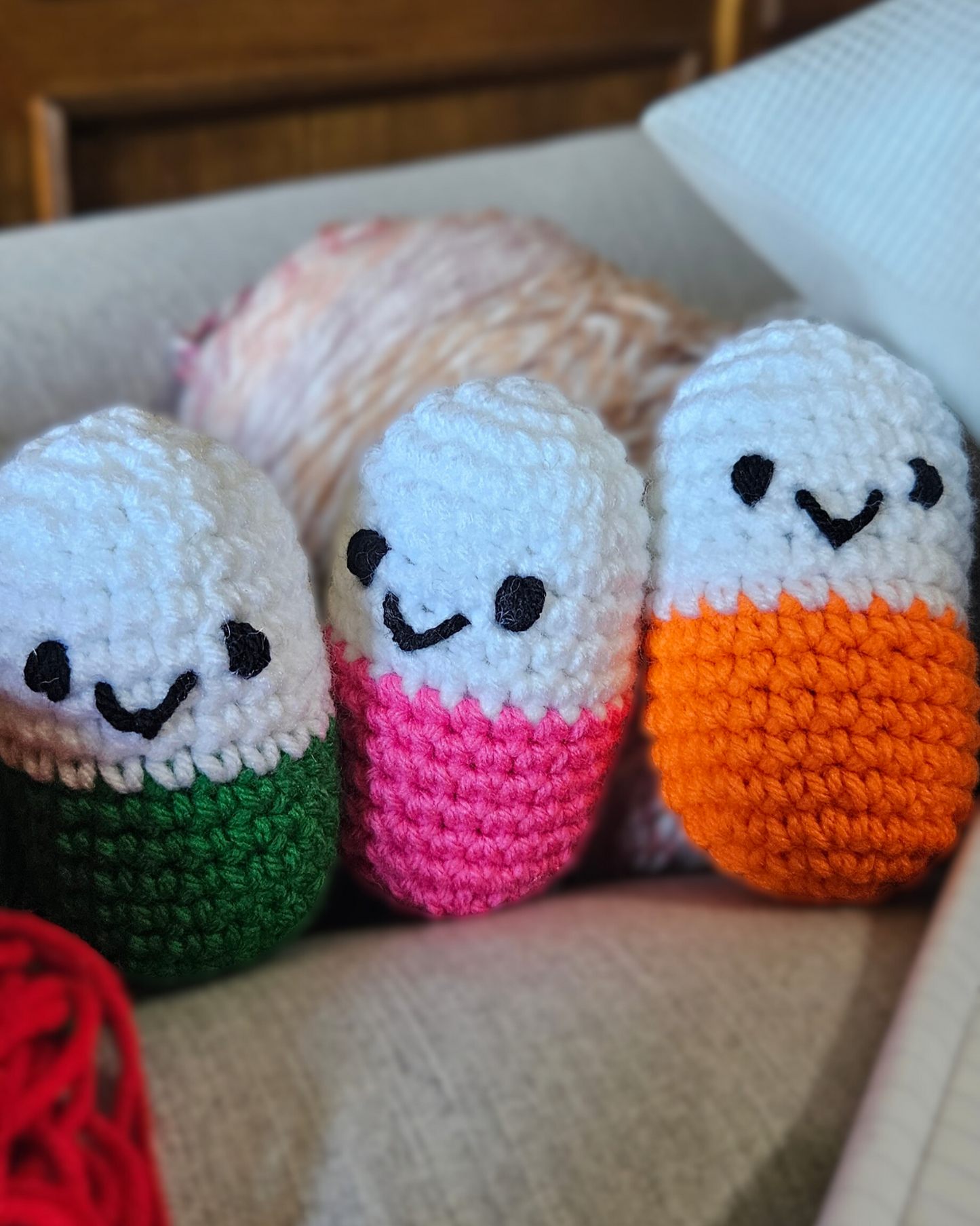 Handmade Crochet Chill Pill Plush – Funny Stress Relief Get Well Gift for Nurses, Teachers, and Office Workers