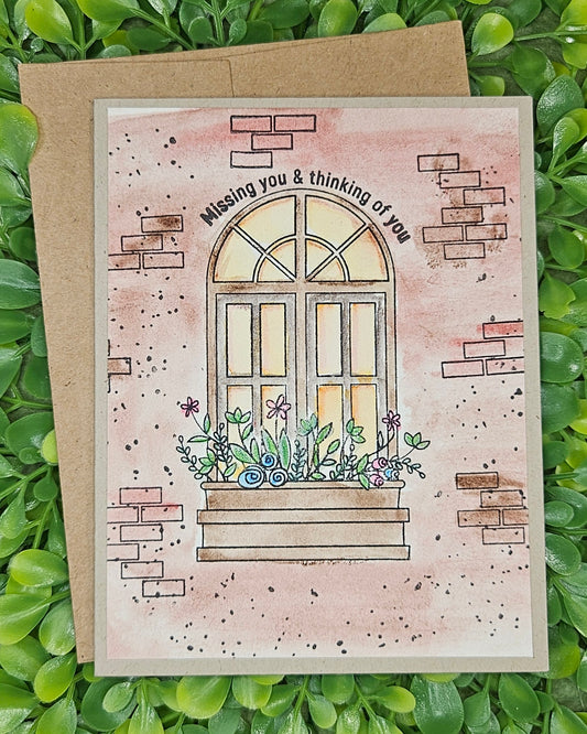 Watercolored Missing & Thinking of You Handmade Card - Thoughtful Gift for Family and Friends