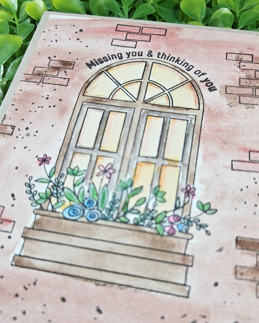 Watercolored Missing & Thinking of You Handmade Card - Thoughtful Gift for Family and Friends