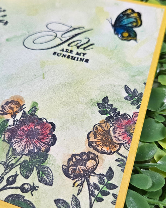 Watercolored You Are My Sunshine Handmade Card - Thoughtful Gift for Family and Friends