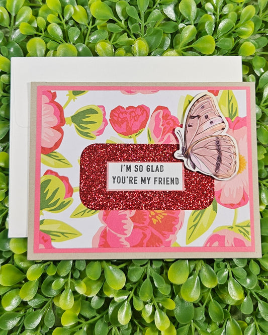 Butterfly Friendship Card - Handmade and Thoughtful Gift for Friends