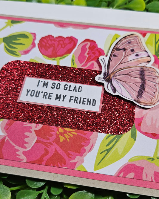 Butterfly Friendship Card - Handmade and Thoughtful Gift for Friends