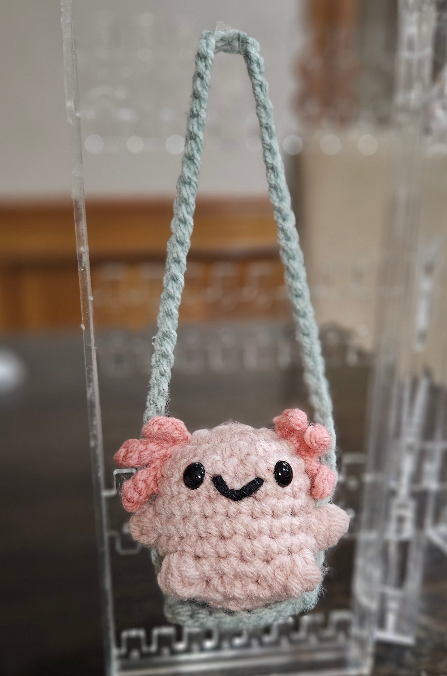 Crochet Swinging Critters - Handmade Mini Animals on Swings - Cute & Whimsical Hanging Decor