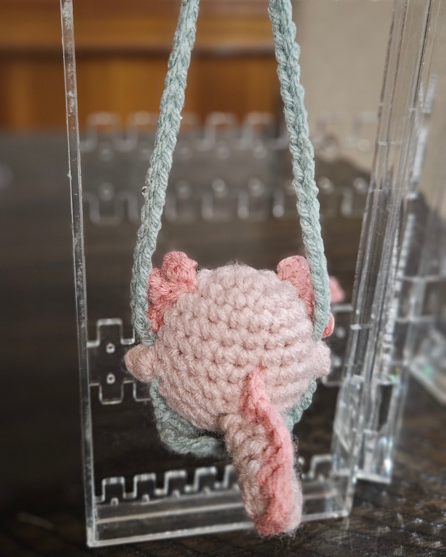 Crochet Swinging Critters - Handmade Mini Animals on Swings - Cute & Whimsical Hanging Decor