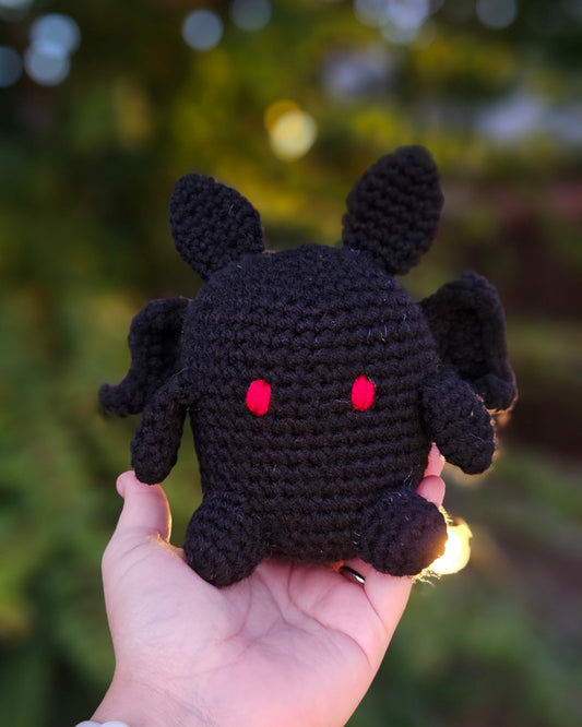 Crochet Mothman Plushie - Cryptid Mythical Creature
