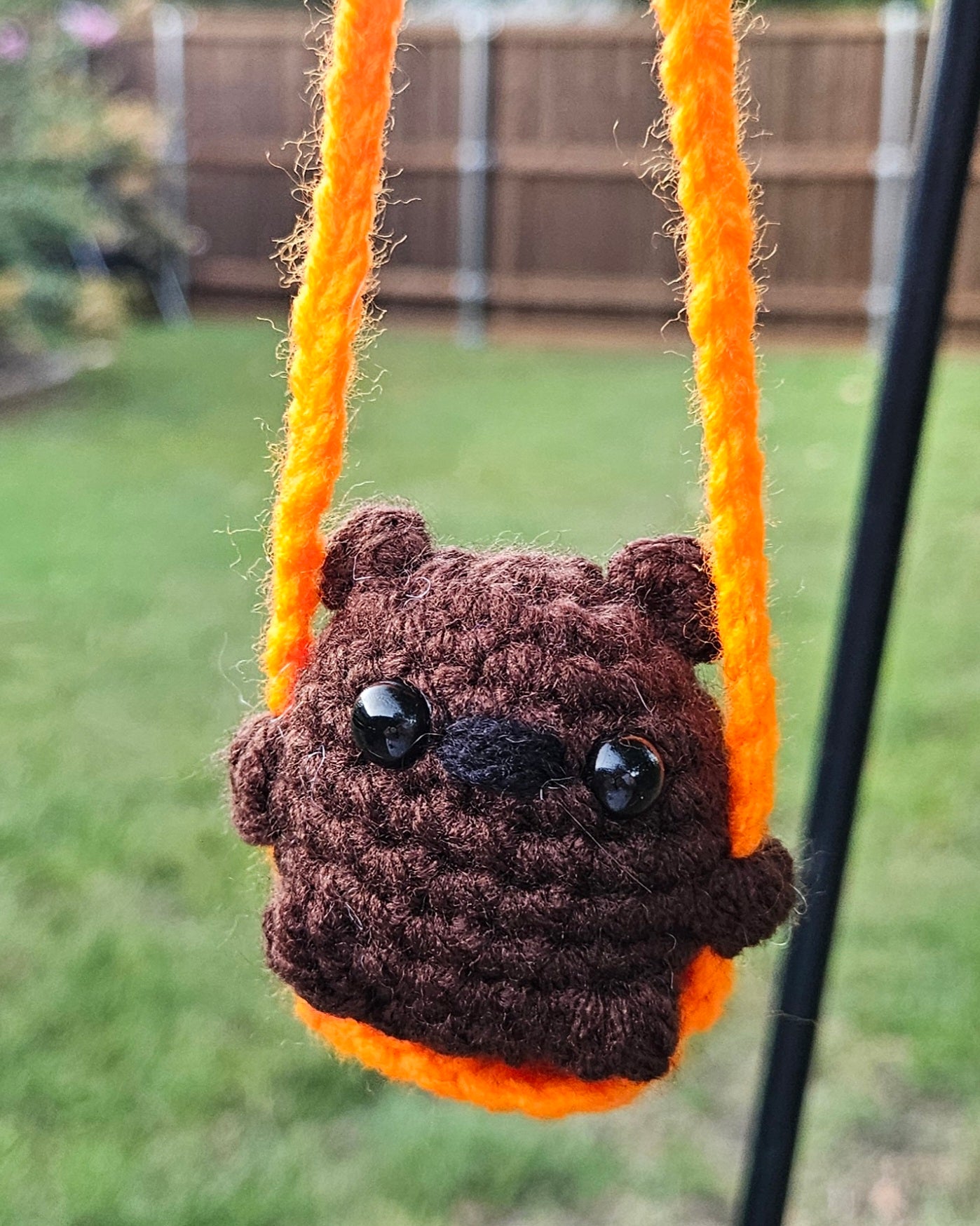 Crochet Swinging Critters - Handmade Mini Animals on Swings - Cute & Whimsical Hanging Decor