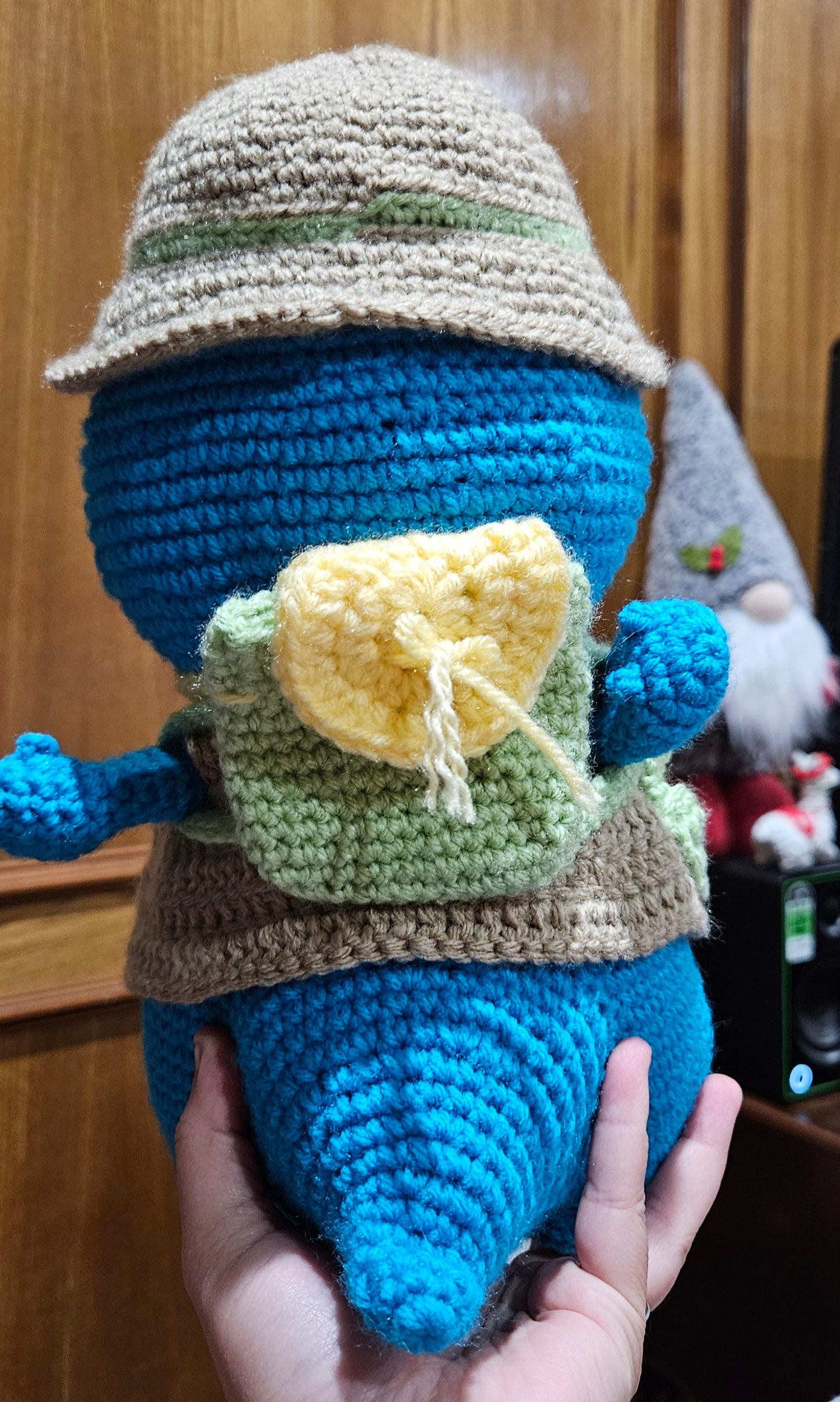Crochet Archaeologist Dinosaur - Explorer Dino Plush - Handmade Adventure Buddy
