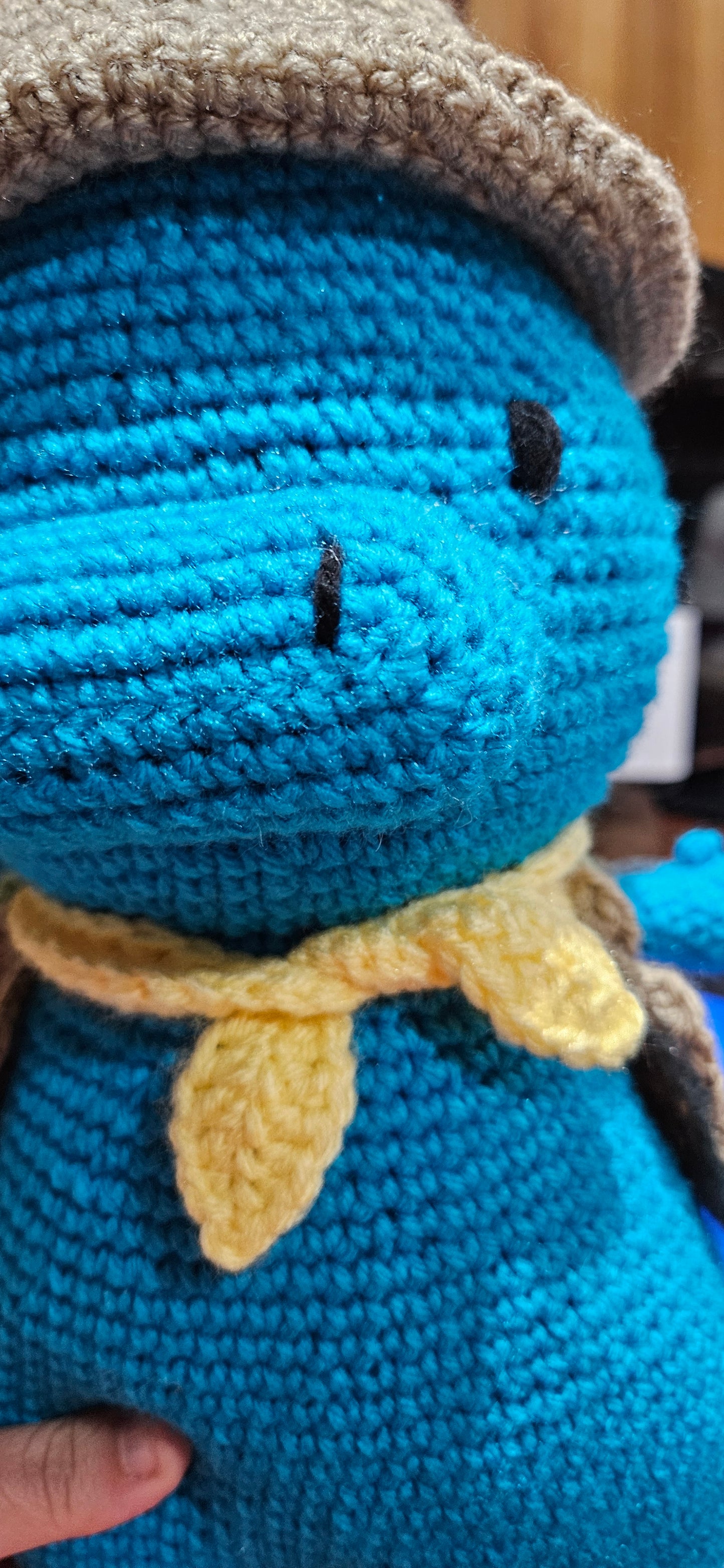 Crochet Archaeologist Dinosaur - Explorer Dino Plush - Handmade Adventure Buddy