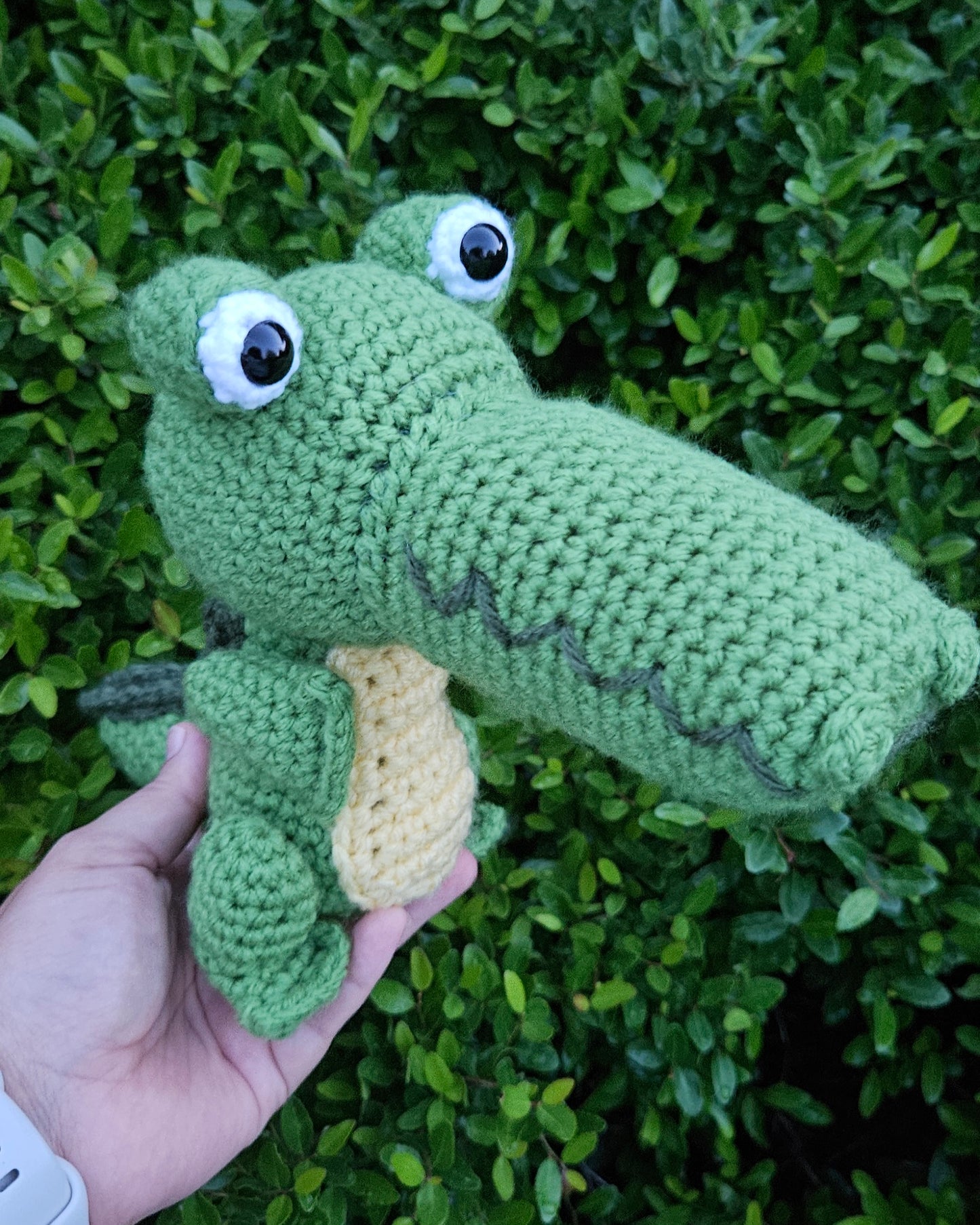 Handmade Crochet Crocodile-Alligator Plush - Handmade Reptile Buddy - Cute & Toothy Friend
