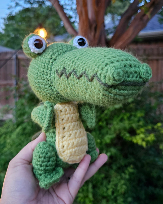 Handmade Crochet Crocodile-Alligator Plush - Handmade Reptile Buddy - Cute & Toothy Friend