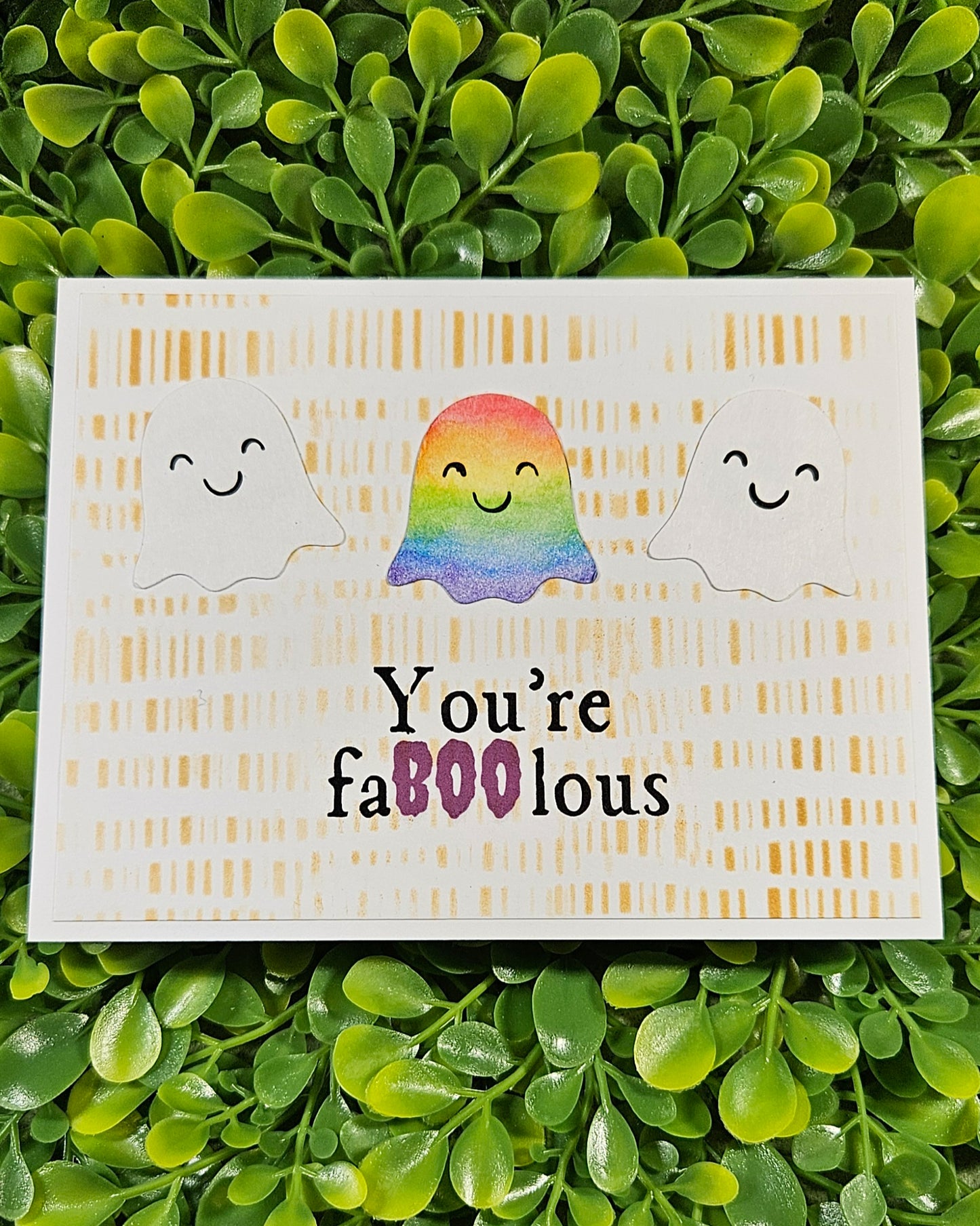 Halloween Fa-boo-lous Ghost Greeting Card - Card For LGBTQ+ Pride Support