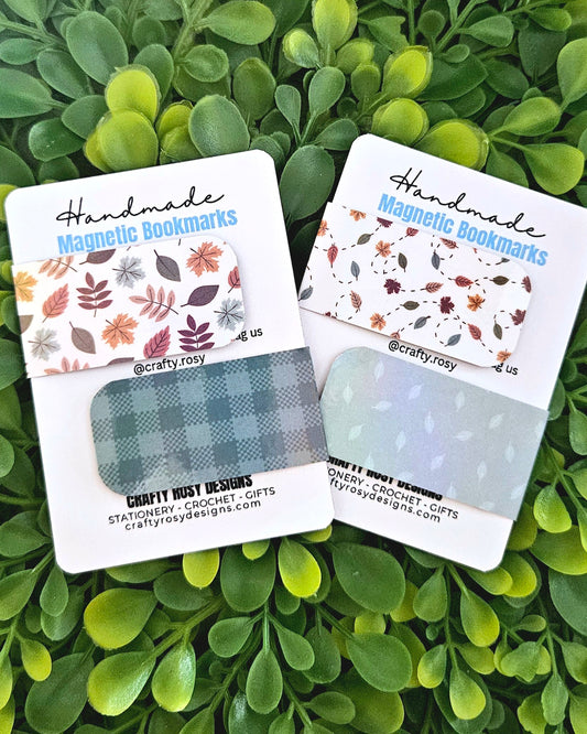 Holographic Fall Magnetic Bookmarks - Cozy Bookish Accessories and Gifts for Readers and Stationery Lovers