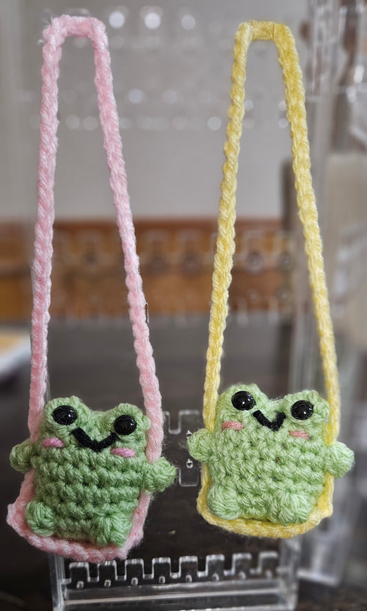 Crochet Swinging Critters - Handmade Mini Animals on Swings - Cute & Whimsical Hanging Decor