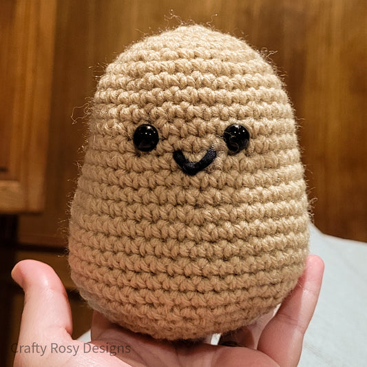 Handmade Crochet emotional support potato spud plushie