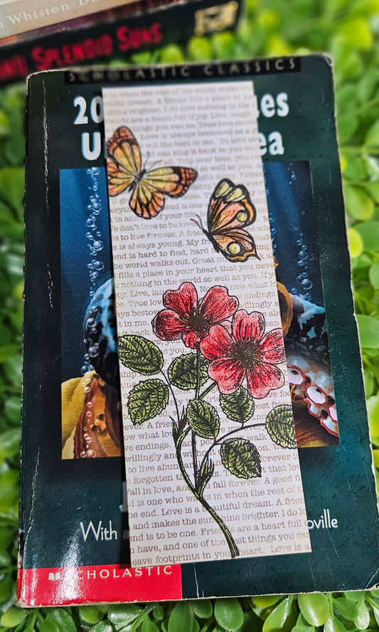 Handmade Floral Laminated Bookmarks – Cute Bookmarks for Readers, Gifts for Book Lovers, Unique Gifts, Literary Gifts, Bookish Things and Accessories