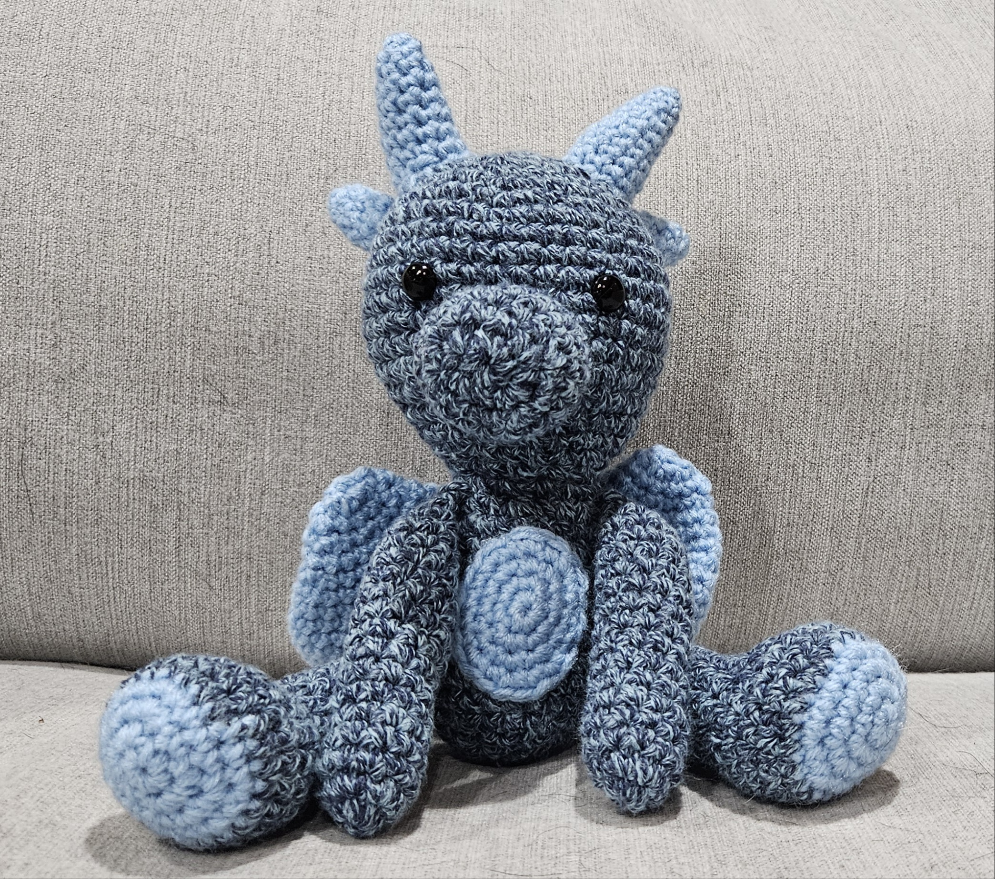 Handmade Crochet Dragon - Unique, Magical Fairytale Stuffed Animal