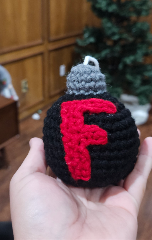 Handmade Crochet F Bomb Plush - Funny Stress Relief Gift
