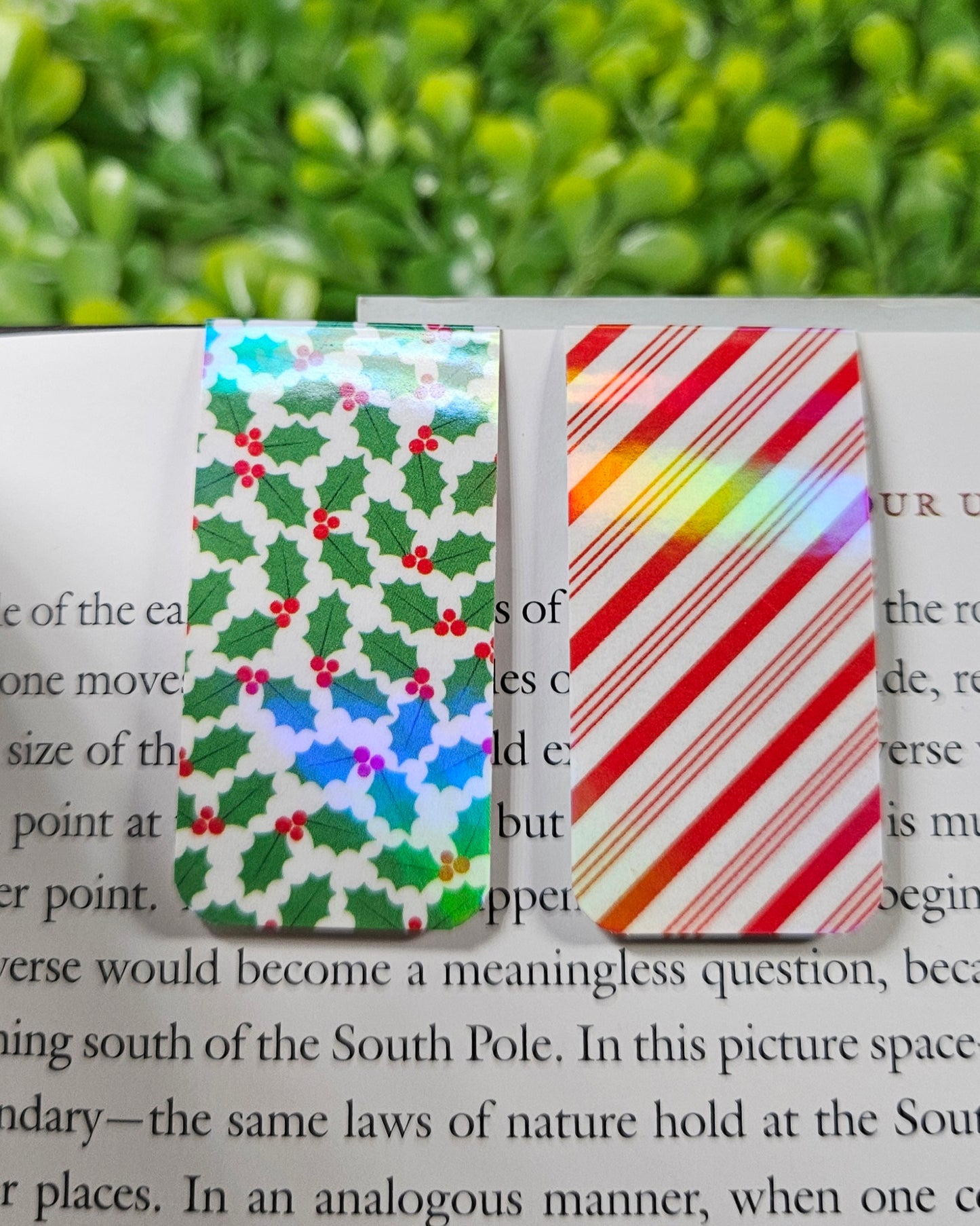 Holographic Holiday Magnetic Bookmarks - Bookish Accessories and Gifts for Readers and Stationery Lovers