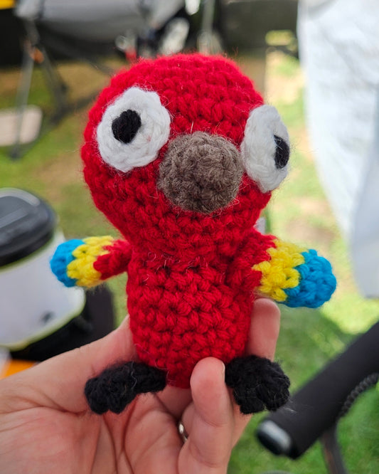 Crochet Macaw Parrot plushie