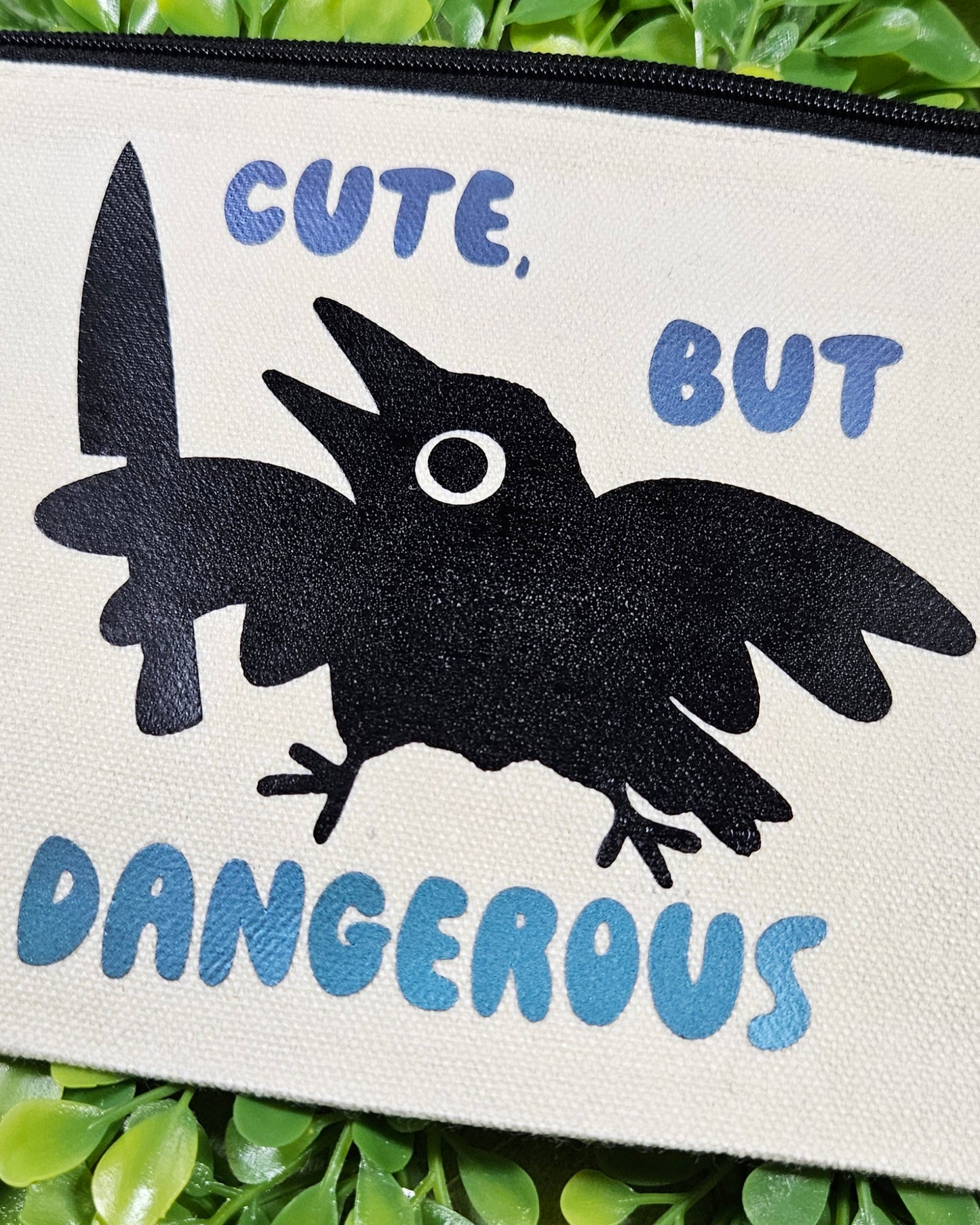 Murder Crow Cute Spooky Pencil Bag - Travel Makeup Bag, Toiletries Bag