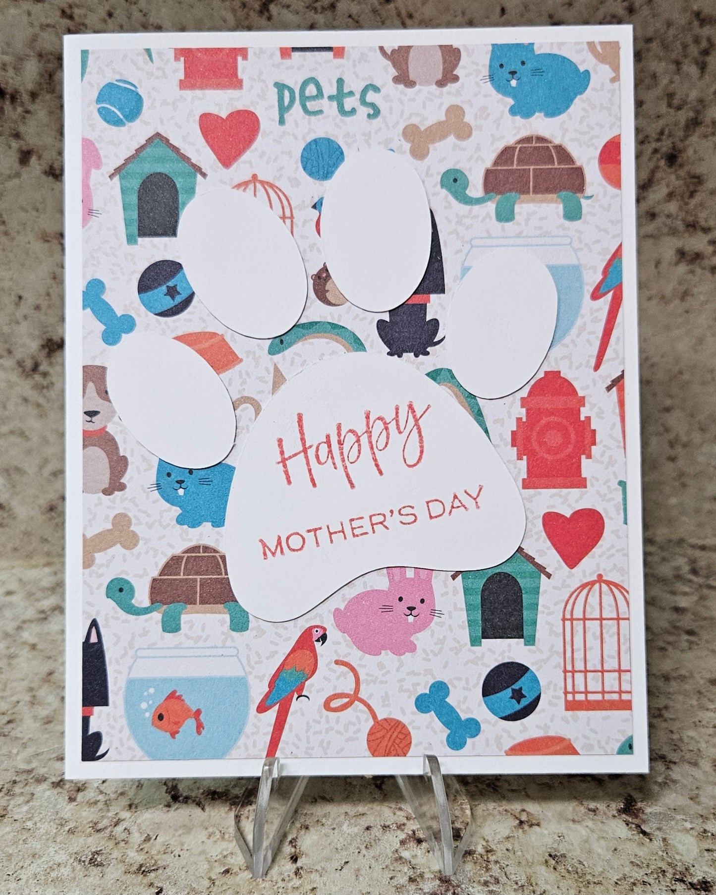 Mother’s Day Card for Dog Moms, Cat Moms, and Pet Moms – Cute Pet Themed Greeting Card