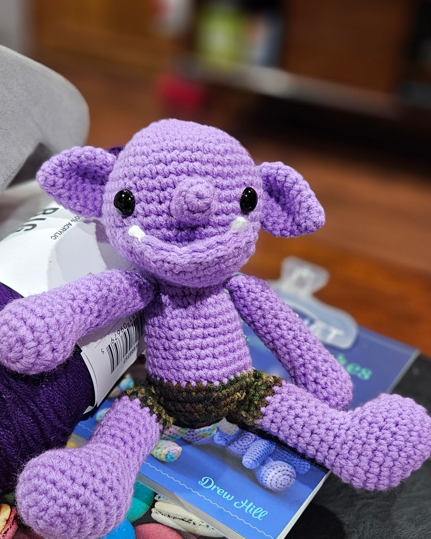 Handmade Crochet Ogre Plushie – Cute & Cuddly Fantasy Monster Toy