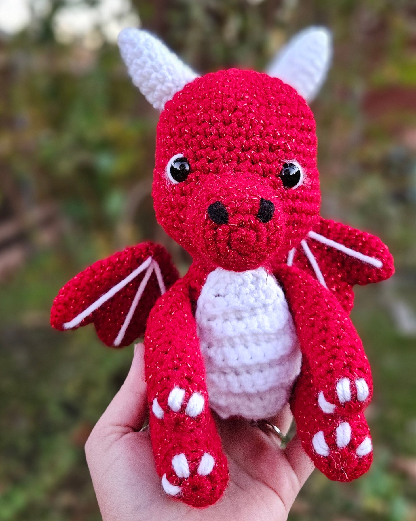 Handmade Crochet Dragon - Unique, Magical Fairytale Stuffed Animal