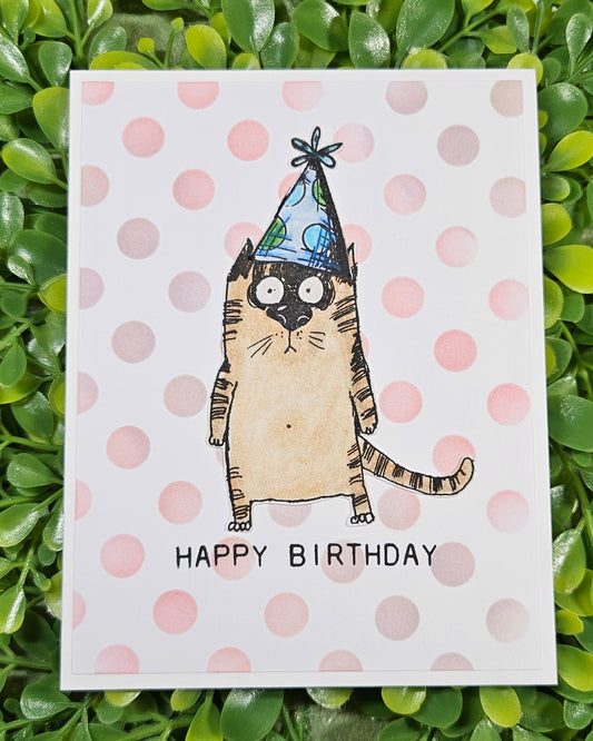 Sassy Cat Birthday Card