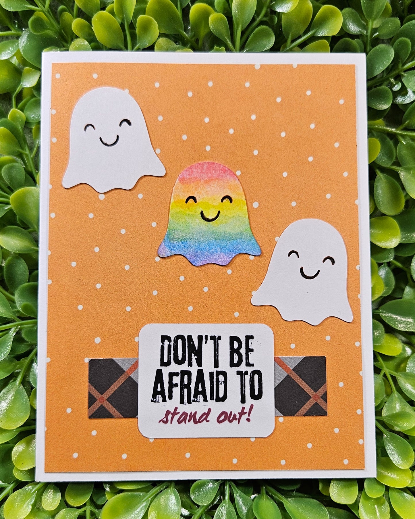 Halloween Stand Out Ghost Greeting Card - Card For LGBTQ+ Pride Support