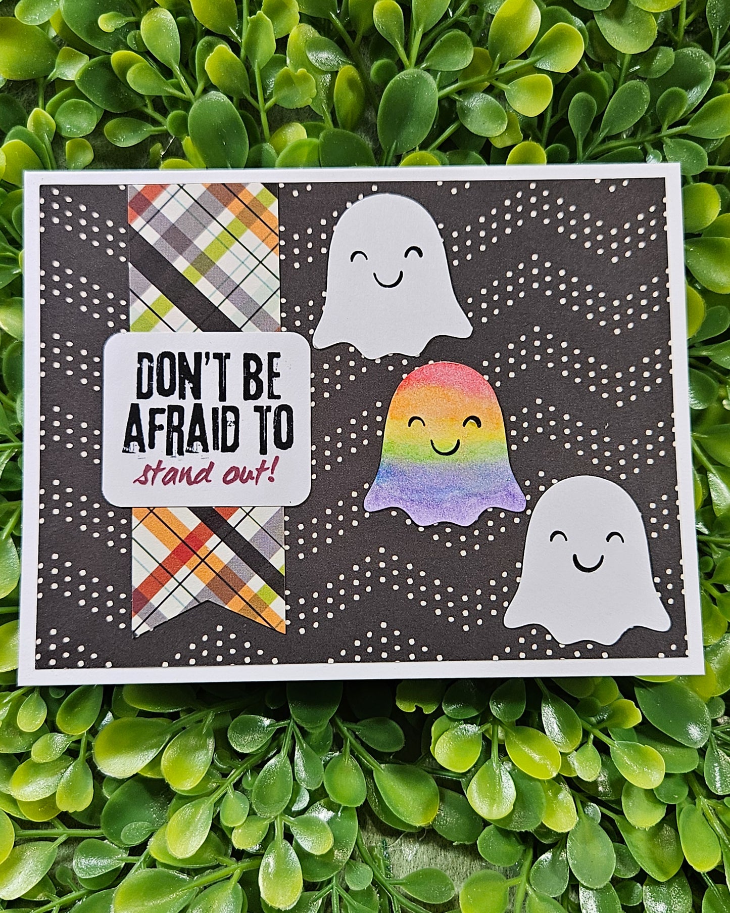 Halloween Stand Out Ghost Greeting Card - Card For LGBTQ+ Pride Support