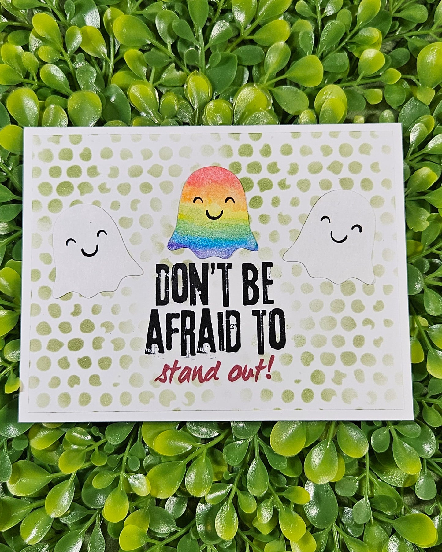 Halloween Stand Out Ghost Greeting Card - Card For LGBTQ+ Pride Support