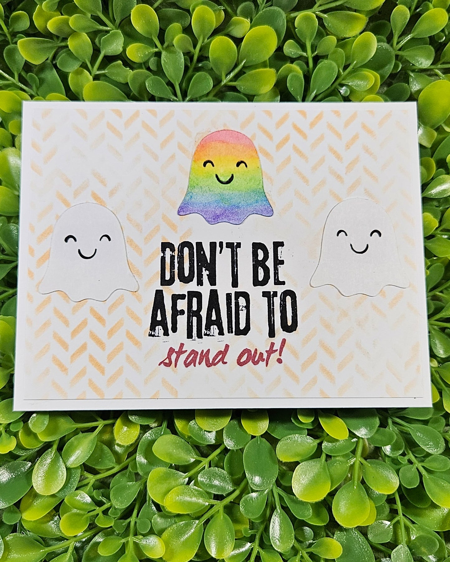 Halloween Stand Out Ghost Greeting Card - Card For LGBTQ+ Pride Support