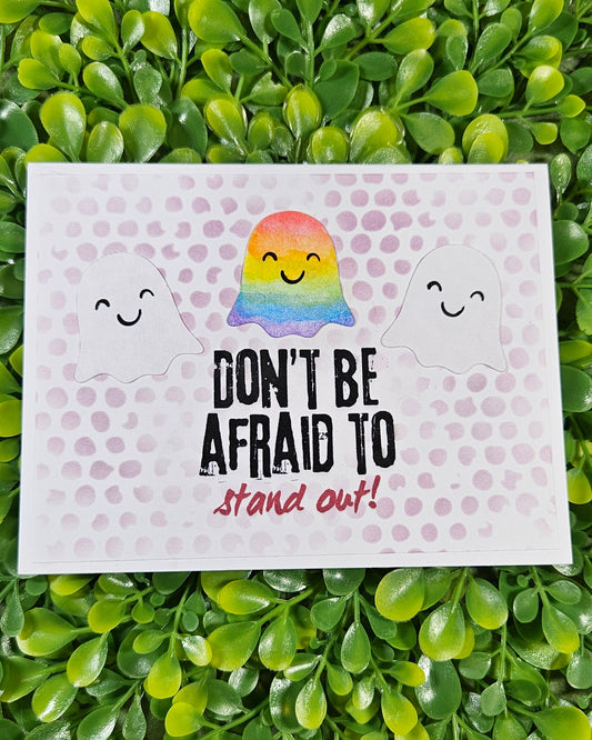 Halloween Stand Out Ghost Greeting Card - Card For LGBTQ+ Pride Support