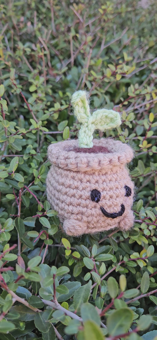 Handmade Crochet Plant - Cute Sprout, Succulent, String of Pearls Mini Plush for Plant Lovers