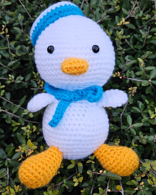 Handmade Crochet Sailor Duck - Cute Stuffed Animal Plushie