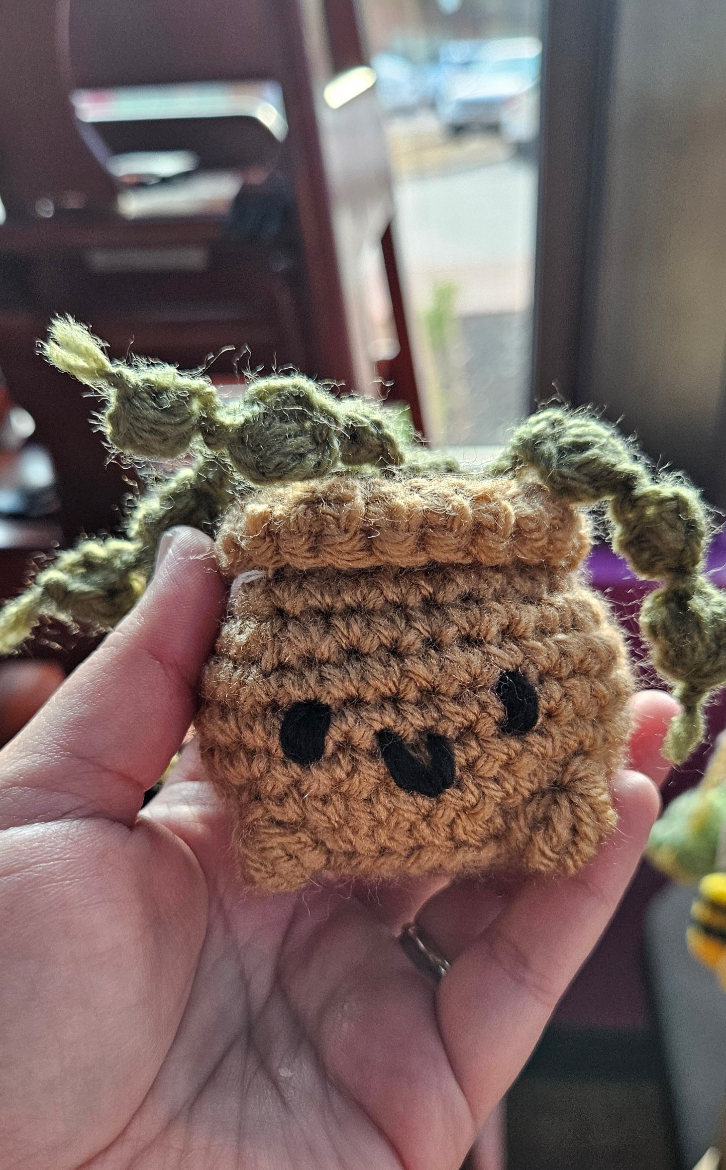 Handmade Crochet Plant - Cute Sprout, Succulent, String of Pearls Mini Plush for Plant Lovers