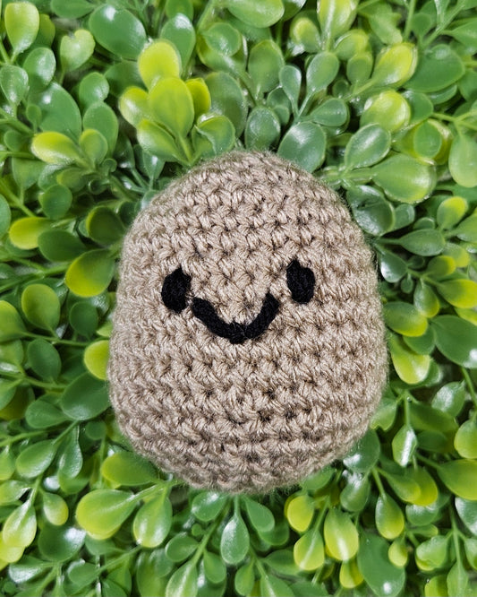 Emotional Support Potato - Handmade Crochet Positive Potato Plushie, Cuddly Comfort for Positivity & Encouragement