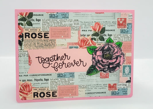 Floral Card - Pink Rose