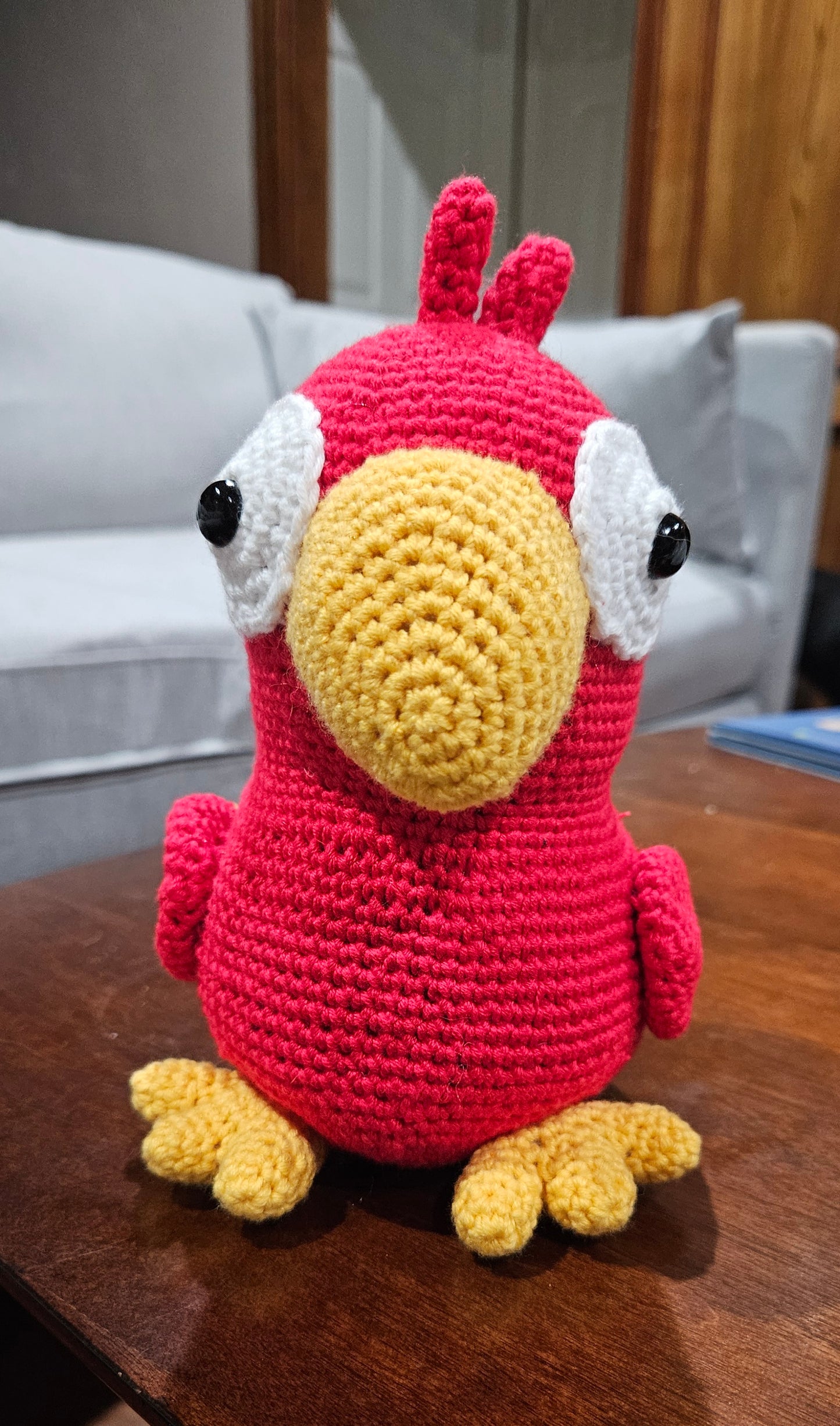 Pete the Crochet Parrot - Handmade Tropical Stuffed Animal