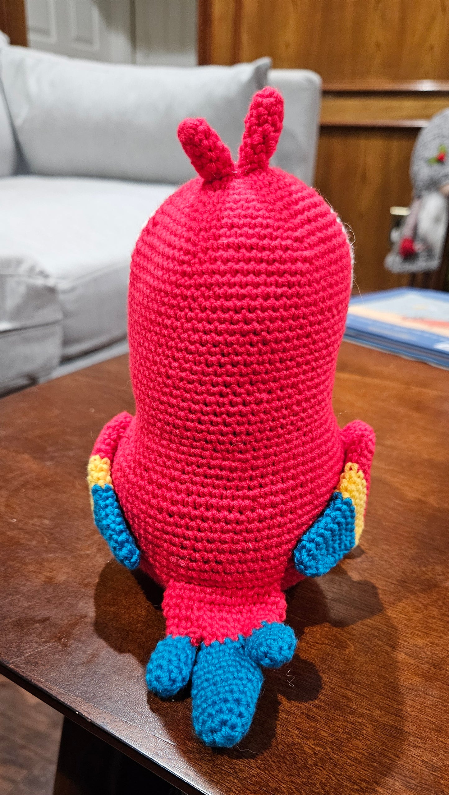 Pete the Crochet Parrot - Handmade Tropical Stuffed Animal