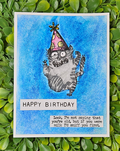 Sassy Cat Birthday Card
