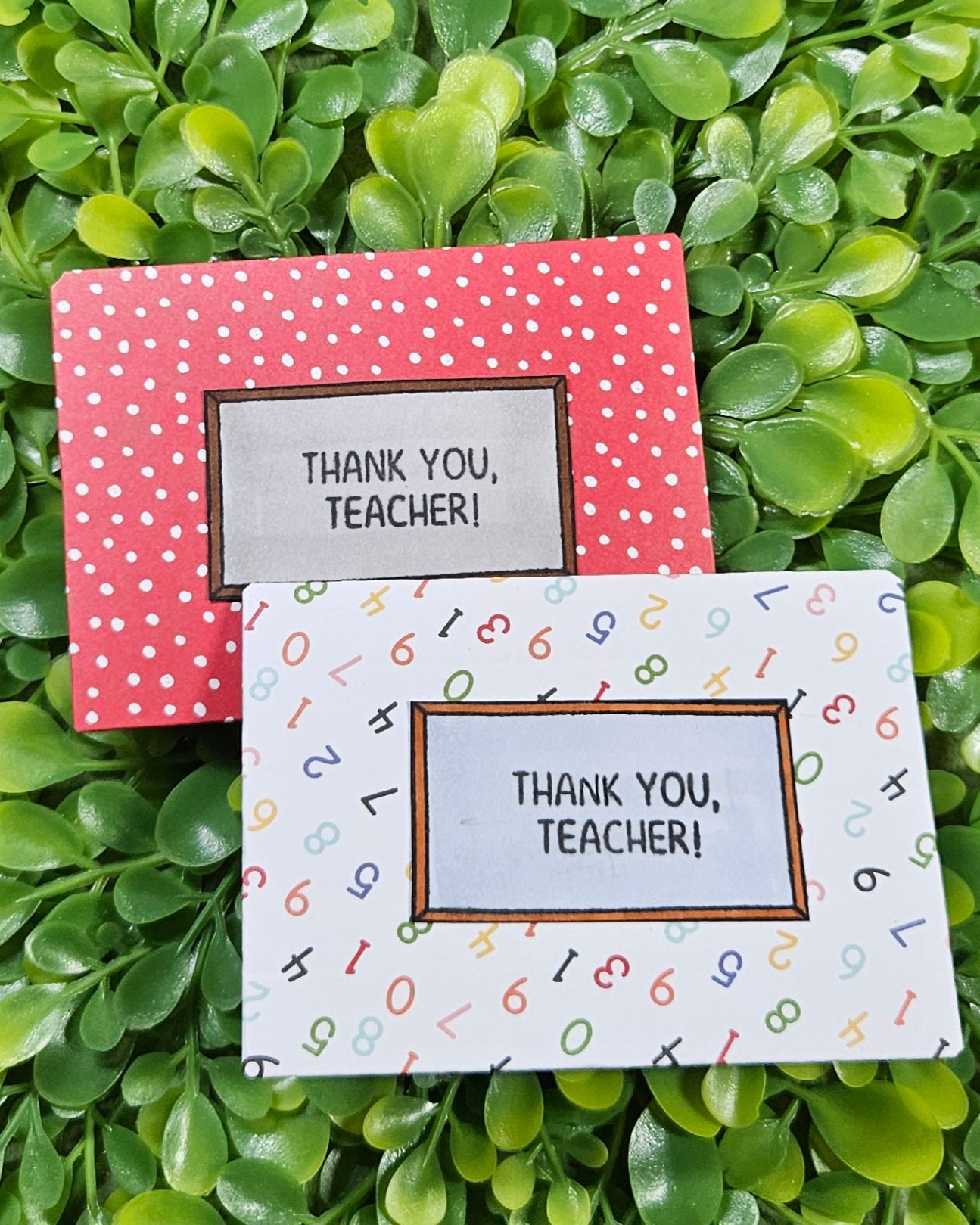 Teacher Appreciation Gift Card Holders - Set of Two Mini Gift Card Envelopes