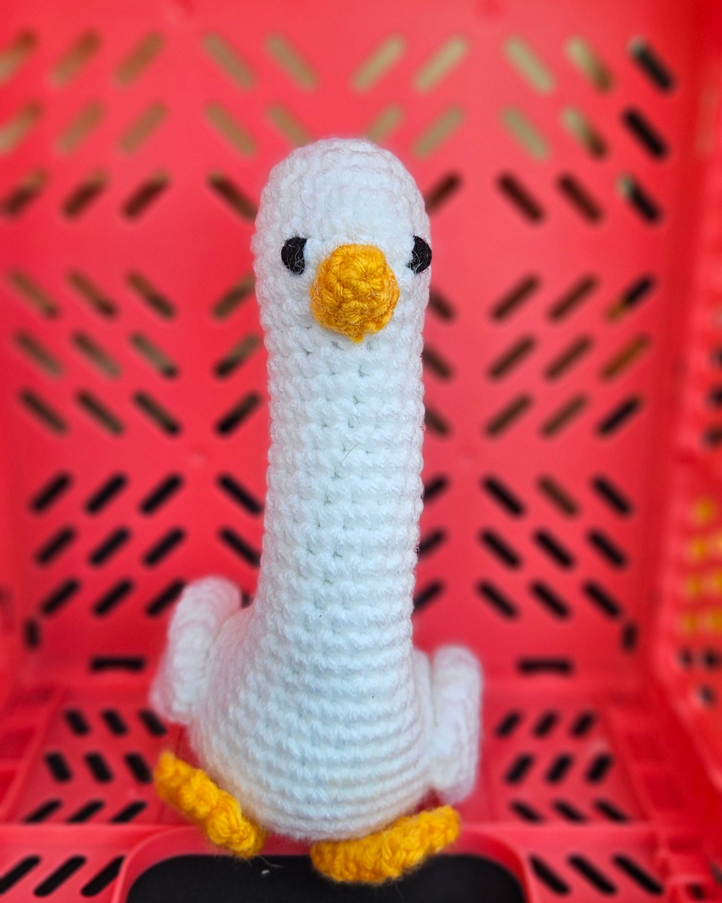 Handmade Crochet Goose Plushie – Waterfowl Cuteness