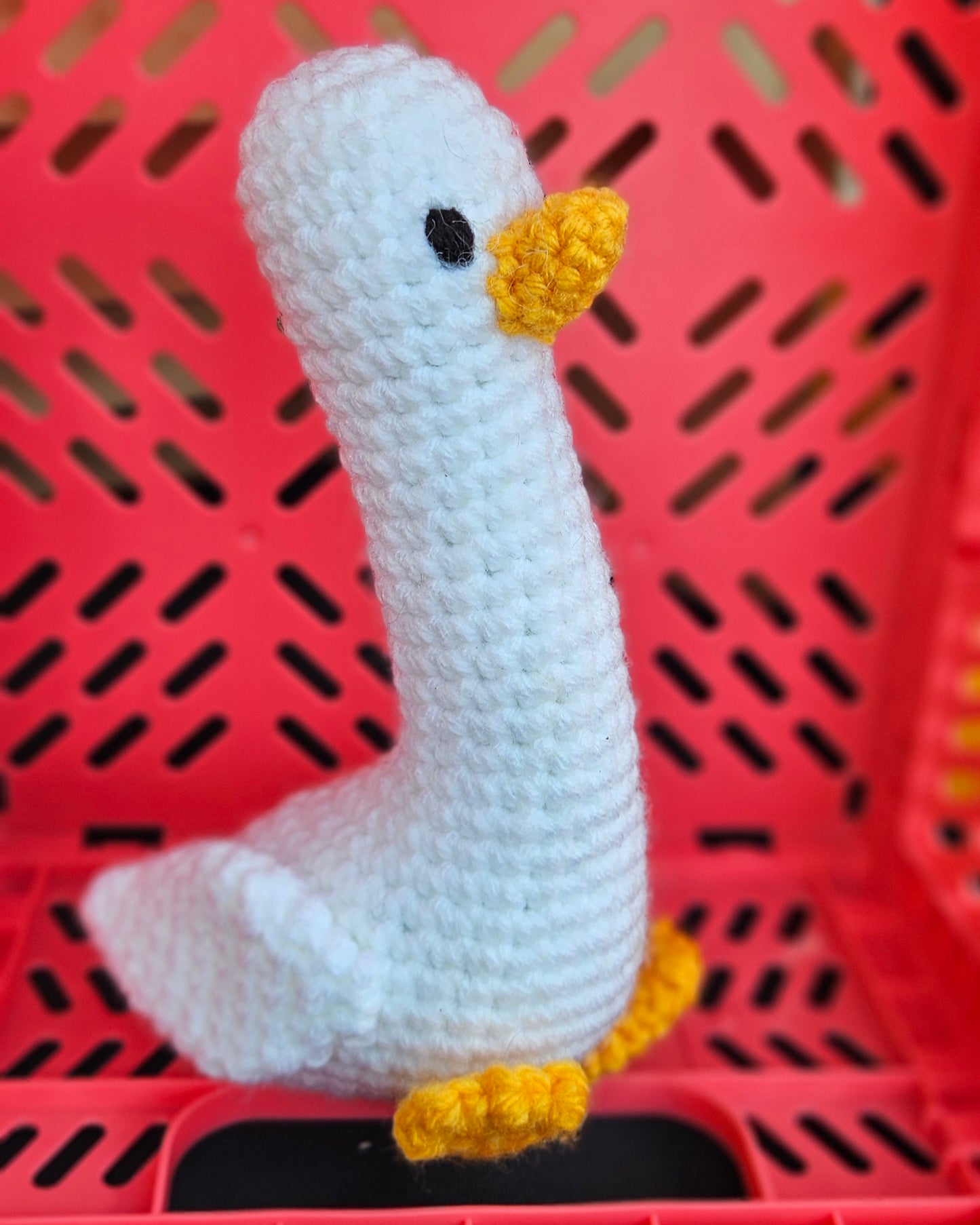 Handmade Crochet Goose Plushie – Waterfowl Cuteness