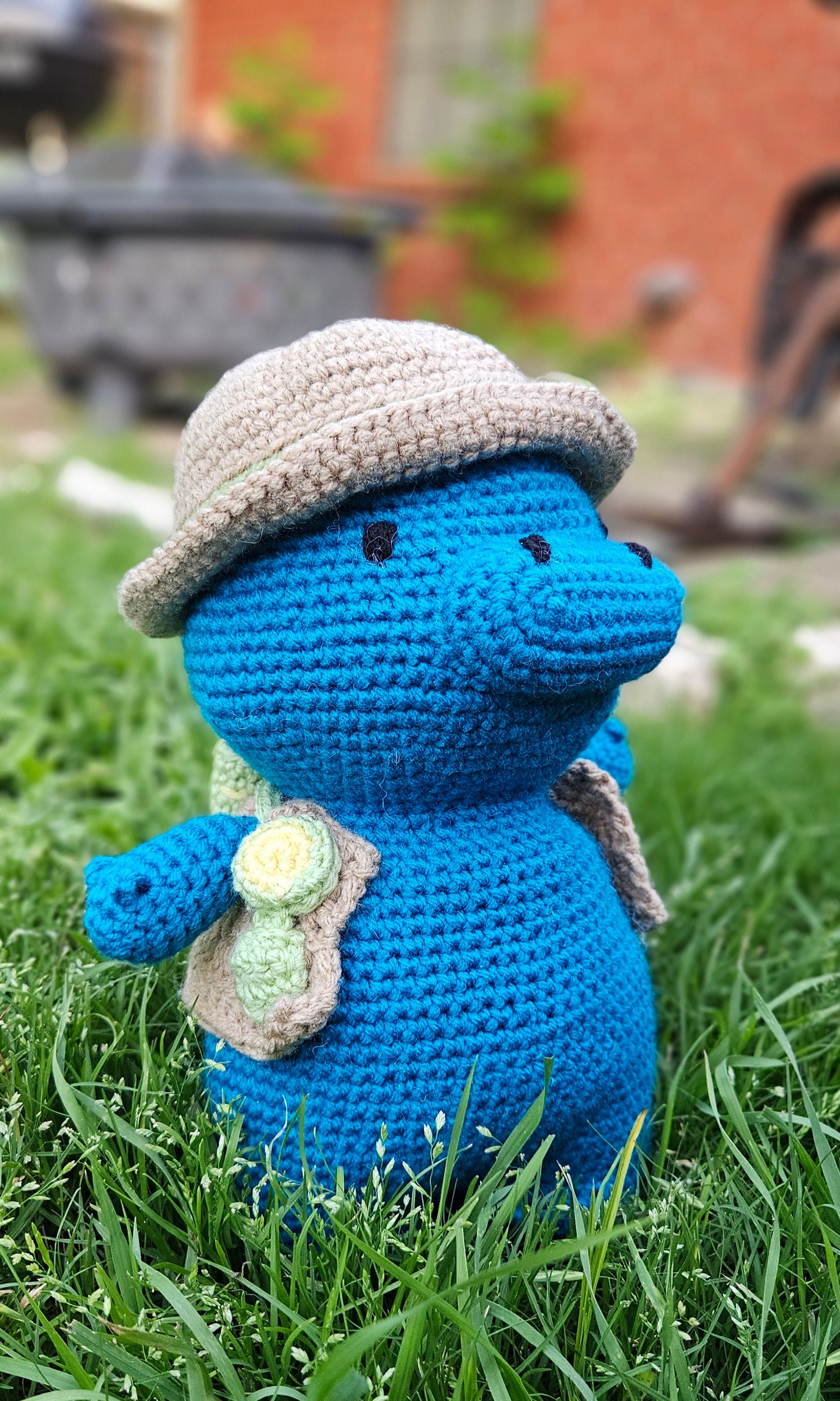 Crochet Archaeologist Dinosaur - Explorer Dino Plush - Handmade Adventure Buddy