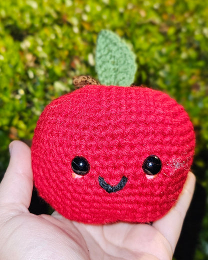 Crochet Apple Plush - Funny Gift for Teachers and Doctors