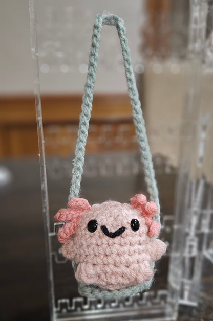 Crochet Swinging Critters - Handmade Mini Animals on Swings - Cute & Whimsical Hanging Decor