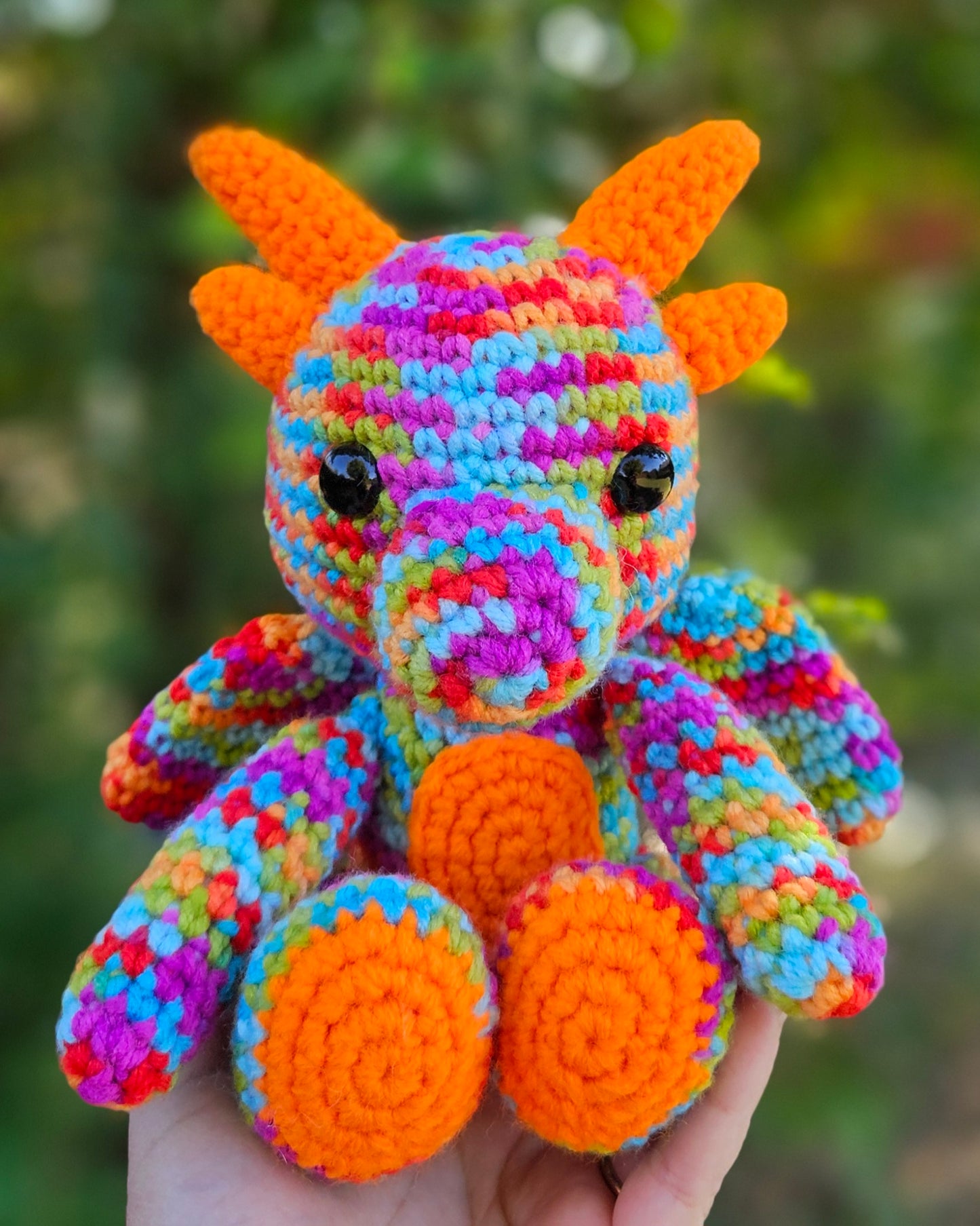 Handmade Crochet Dragon - Unique, Magical Fairytale Stuffed Animal